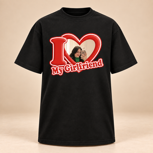 Camiseta Oversized Personalizada "I Love My Girlfriend/Boyfriend"
